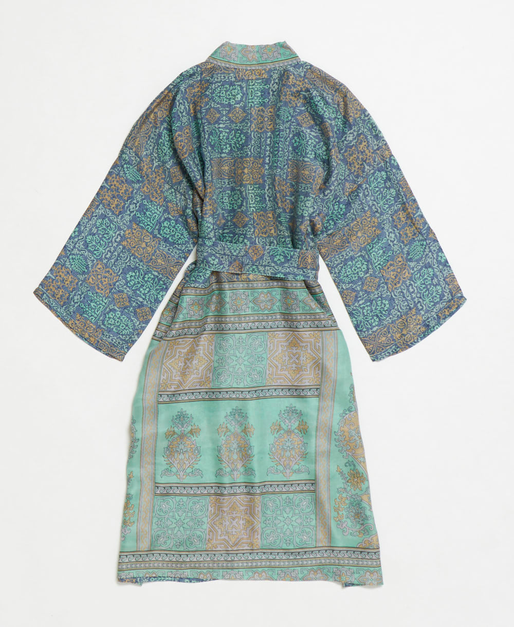 Artisan-made one-of-a-kind vintage silk robe