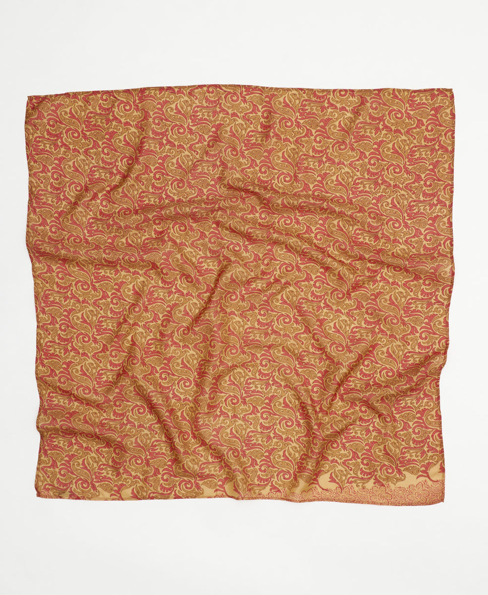 silk scarf vintage (scarf only for sale) Vintage Silk Scarf , 100 % Silk Scarf , Huge Silk Scarf  main image 2