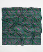vintage silk square scarf handmade from upcycled saris in India by women artisans
