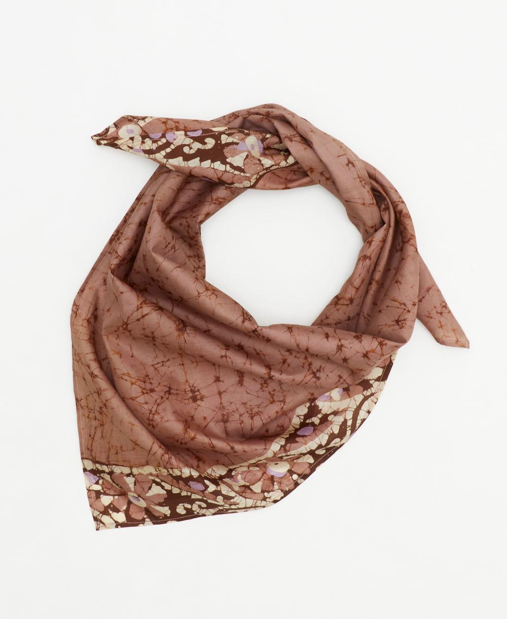 vintage silk square scarf created using sustainably sourced saris