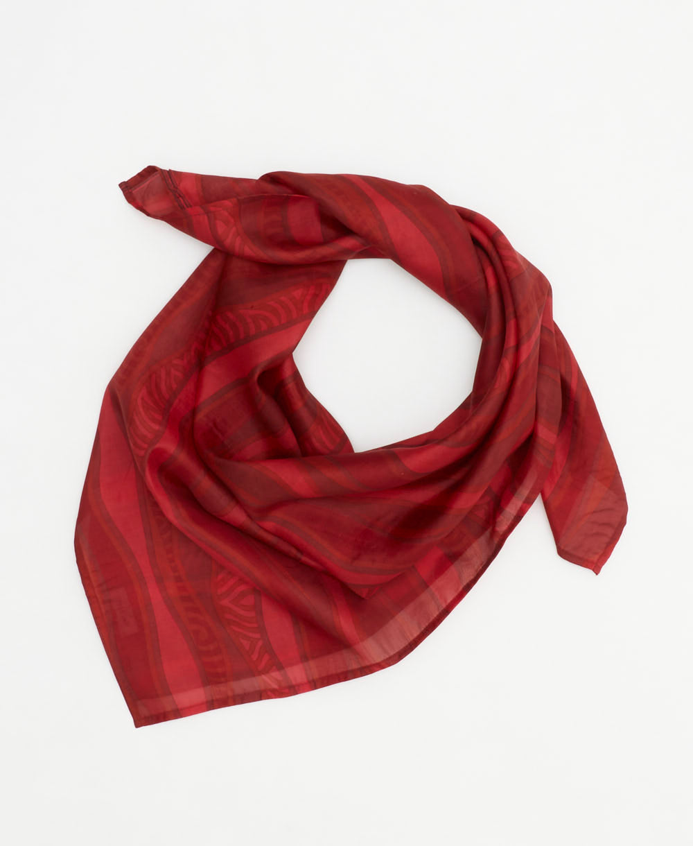 vintage silk square scarf created using sustainably sourced saris
