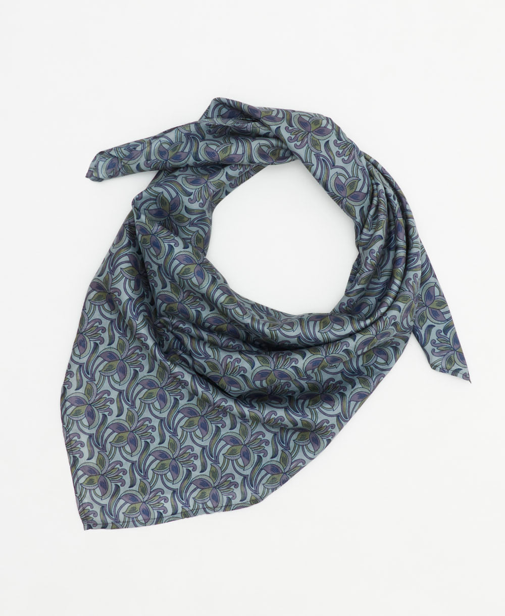 vintage silk square scarf created using sustainably sourced saris