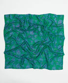 vintage silk square scarf handmade from upcycled saris in India by women artisans