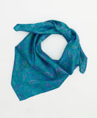 eco-friendly and unique silk square scarf in a one-of-a-kind pattern handcrafted by women artisans in India
