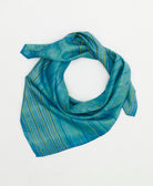 eco-friendly and unique silk square scarf in a one-of-a-kind pattern handcrafted by women artisans in India