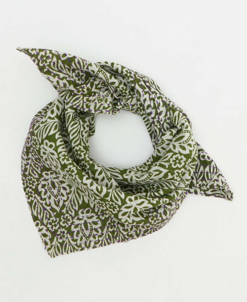 cotton neckerchief handmade by women artisans