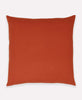 organic cotton array throw pillow in rust orange hand-embroidered in Ajmer, India