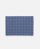 organic cotton slate blue cross-stitch pouch clutch by Anchal Project