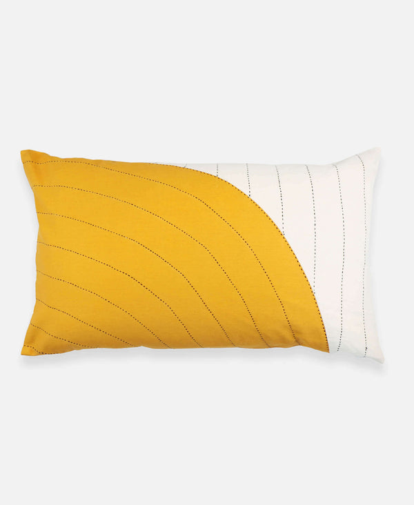 Anchal Project organic cotton mustard lumbar throw pillow