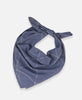 Anchal Project organic cotton bandana scarf with hand-stitched geometric pattern in slate gray