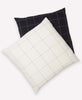 grid-stitch monochromatic sustainable throw pillows handmade and kantha stitched