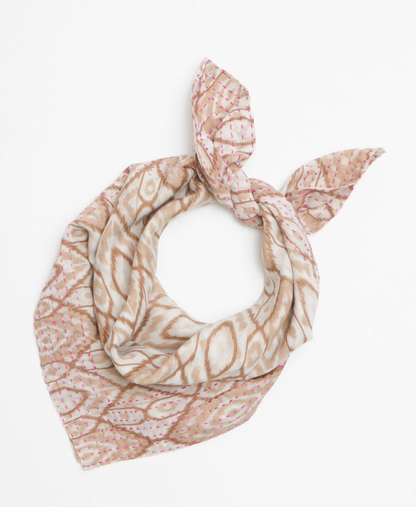 Artisan-made bandana created using upcycled vintage saris 