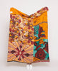 Handmade large quilt throw created using upcycled vintage saris 