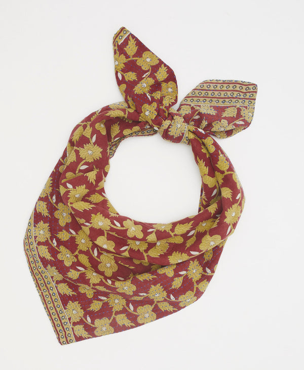 one of a kind ecofriendly bandana created using upcycled vintage saris 