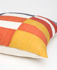 organic cotton embroidered throw pillow with removable down feather pillow insert by Anchal Project