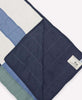 organic cotton lightweight kantha quilt with modern navy blue colorblocking