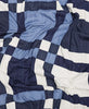 organic cotton patchwork plaid quilt throw in navy by Anchal Project