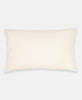 ivory accent pillow with hand-embroidery with modern geometric pattern