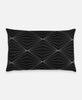 sustainable home decor featuring charcoal geometric stitched throw pillow