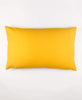 mustard yellow organic cotton lumbar throw pillow