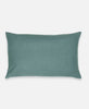 organic cotton lumbar throw pillow in spruce green by Anchal Project