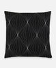Anchal Project black and white geometric diamond embroidered throw pillow