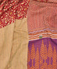 sustainable queen quilt made using repurposed vintage cotton saris 