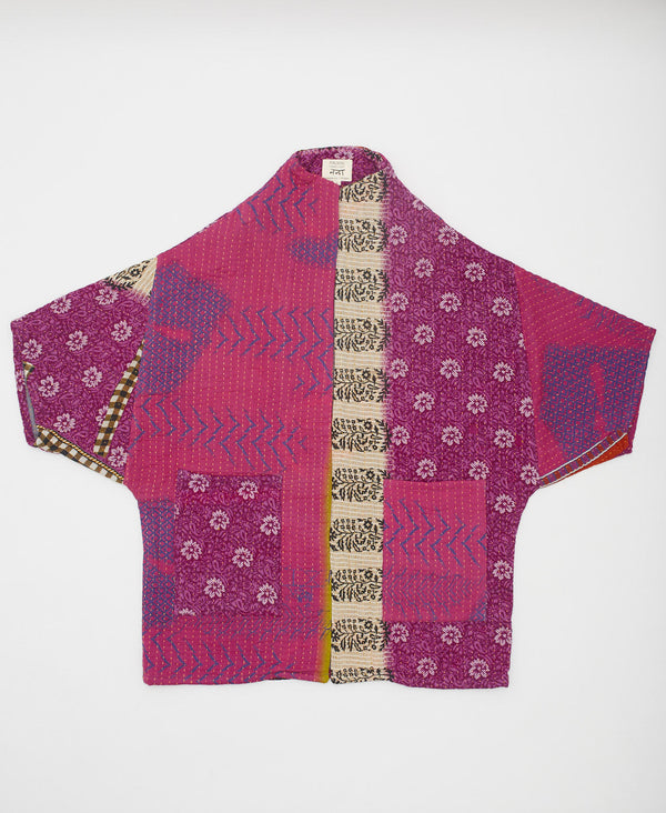 Kantha Cocoon Quilted Jacket - No. 230502 - Small