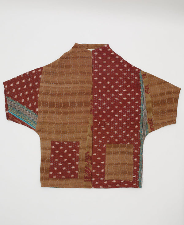 Kantha Cocoon Quilted Jacket - No. 230702 - Small