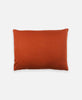 rust orange organic cotton throw pillow