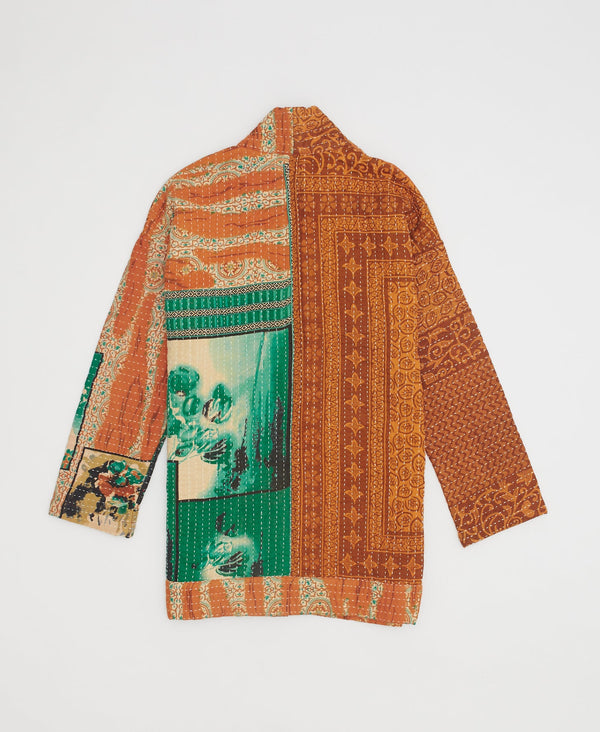 Kantha Open Front Quilted Jacket - No. 230703 - Small
