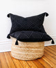 hand-embroidered  tassel throw pillows made from organic cotton in Ajmer India