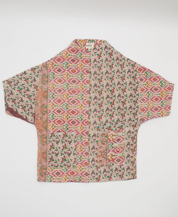 Kantha Cocoon Quilted Jacket - No. 230717 - Extra Large