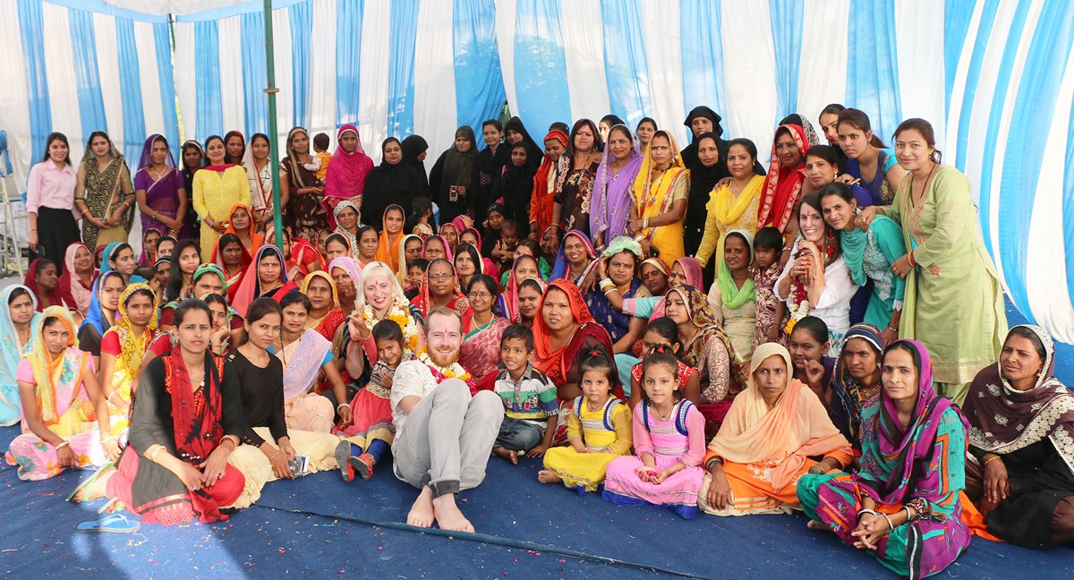 Anchal Artisans and staff members gathered together for a final goodbye party in Ajmer