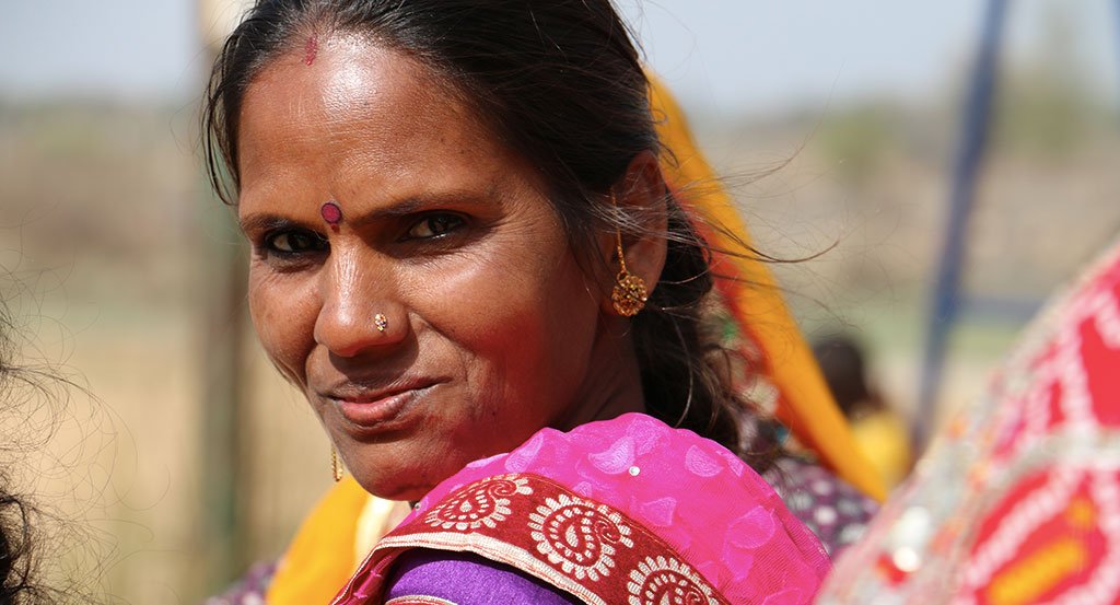 Anchal's artisan Basanti, smiling