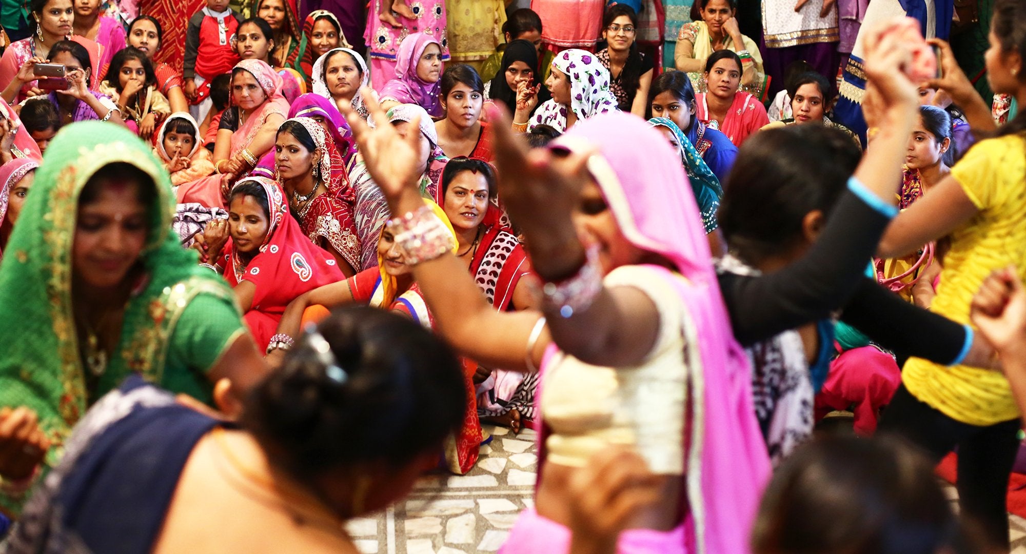 Group of women gathered together to celebrate international women's day leaving behind their daily struggles 