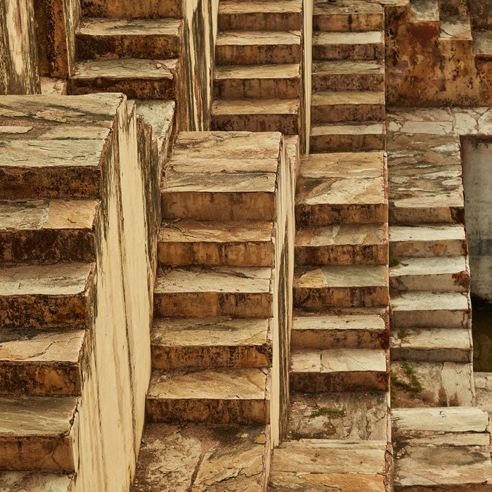 ancient stepwell in Jaipur, Rajasthan in India