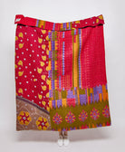 yellow leaf print kantha quilt throw 