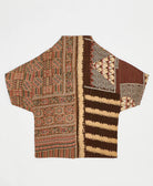 one-of-a-kind cocoon quilted jacket made from upcycled vintage cotton saris