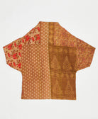 one-of-a-kind cocoon quilted jacket made from upcycled vintage cotton saris