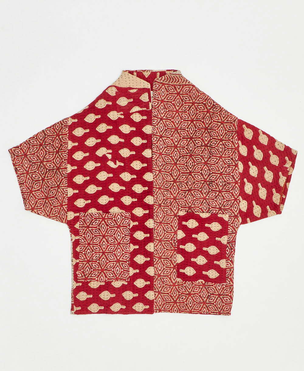 ethically made quilted jacket handmade by artisans in India