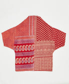 one-of-a-kind cocoon quilted jacket made from upcycled vintage cotton saris