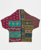 one-of-a-kind cocoon quilted jacket made from upcycled vintage cotton saris