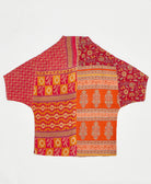 one-of-a-kind cocoon quilted jacket made from upcycled vintage cotton saris