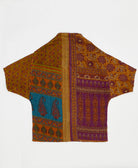 one-of-a-kind cocoon quilted jacket made from upcycled vintage cotton saris