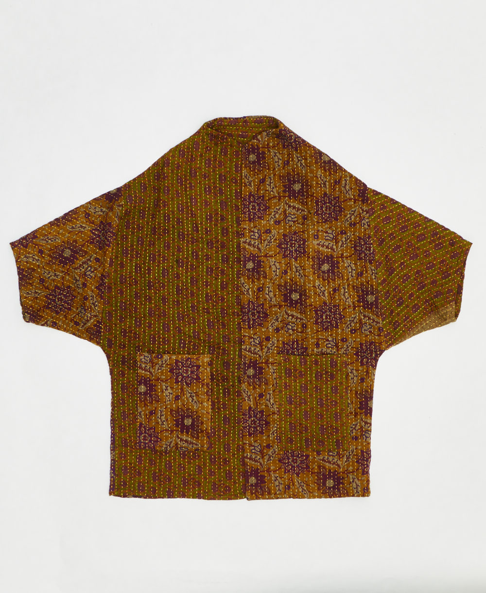 ethically made quilted jacket handmade by artisans in India