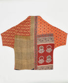 one-of-a-kind cocoon quilted jacket made from upcycled vintage cotton saris