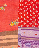 Kantha quilt throw made of recycled vintage saris