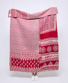 Artisan made kantha quilt throw  