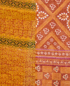Kantha quilt throw made of recycled vintage saris